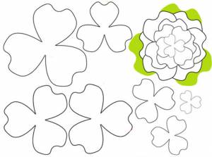 Шаблоны цветов для вырезания из бумаги