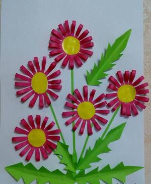 Аппликация цветы