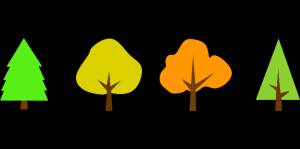 Трафареты деревьев