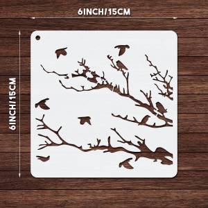 5,9-дюймовый DIY пластиковый трафарет для дерева, трафареты для поделок, художественные трафареты, шаблон