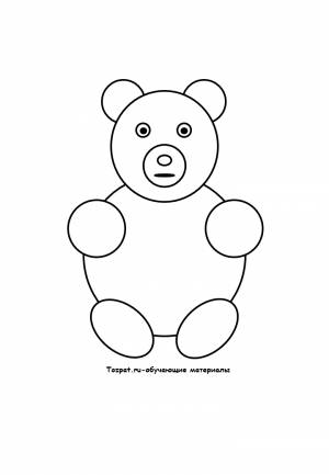 Шаблон мишки для вырезания и аппликации