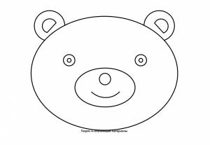 Шаблон мишки для вырезания и аппликации