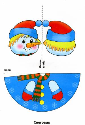 Шаблоны снеговика