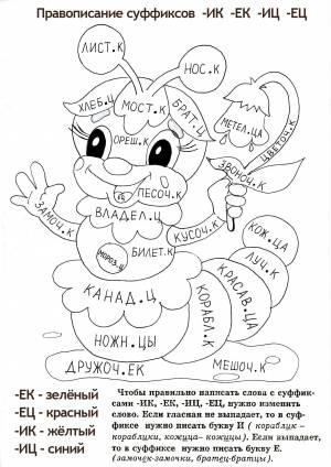 Раскраски Имя существительное 2 класс
