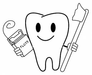 Раскраска Зуб