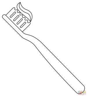 Раскраска Зубная щетка