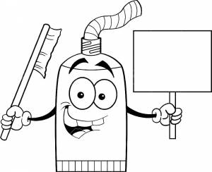 Раскраска Зубная Щетка