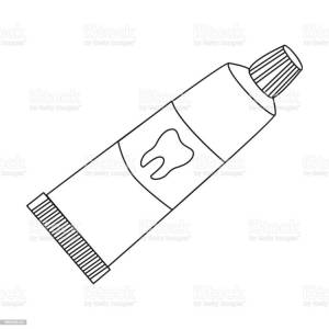 Раскраска зубная щетка и паста