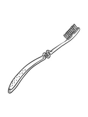 Раскраски Зубная щетка