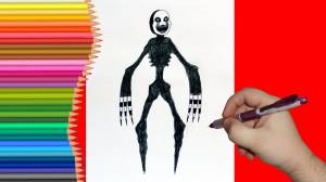 How to draw Nightmarionne, FNaF, Как нарисовать Марионетку, ФНаФ