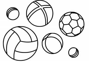 Раскраски Мяч для детей 4 5 лет