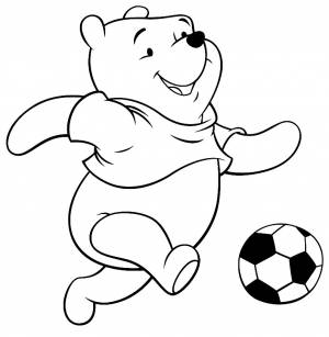 Раскраска мяч Винни
