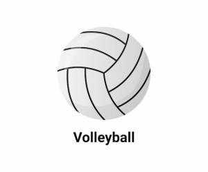 Набор иллюстраций для волейбола мяч спорт векторный рисунок стиль рисованной