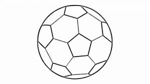 Раскраски Футбольный мяч для детей