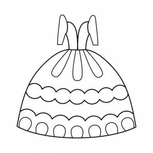 раскраски красивое вечернее платье принцессы платье кусок одежды рисованной линии