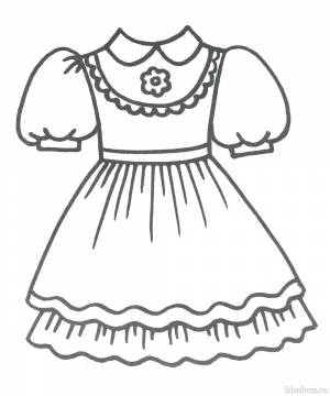 Раскраска Детские Платье