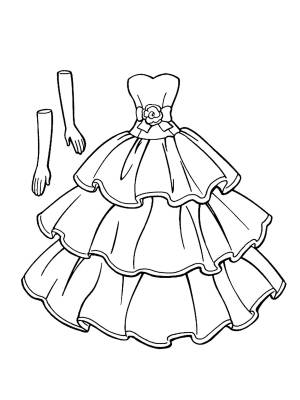 раскраски одежда платье штаны туфли