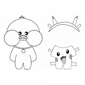 Раскраска Лалафанфан с одеждой