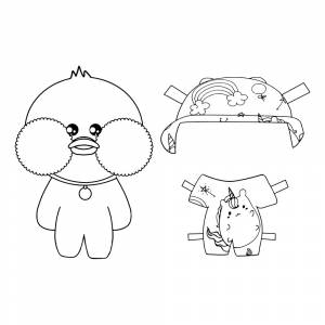 Раскраска Лалафанфан с одеждой