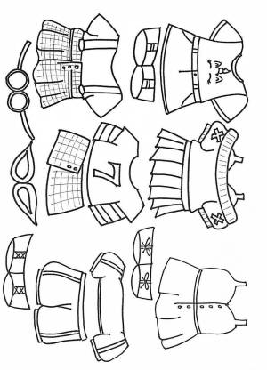 Раскраски Лалафанфан утка с одеждой и аксессуарами