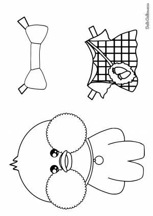 Раскраска Лалафанфан с одеждой