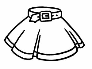 Раскраски Раскраска Юбка Одежда