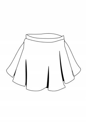 Раскраска юбка одежда