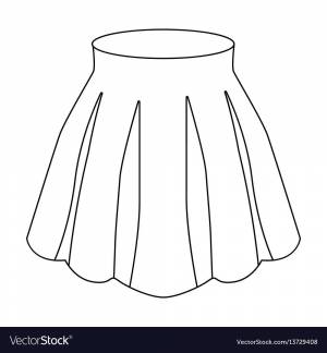 Юбка раскраска для детей