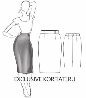 Выкройка юбки для скачивания от Анастасии Корфиати