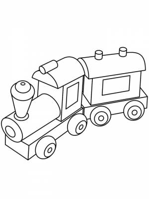 Раскраска Паровозик   в формате