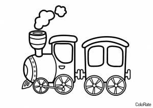 Раскраска Паровозик