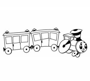 Раскраска Паровозик из Ромашкова 4