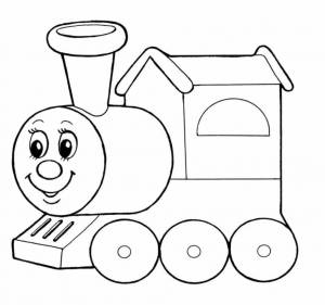 Раскраска Паровозик