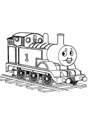 Раскраска Паровозик Томас   в формате