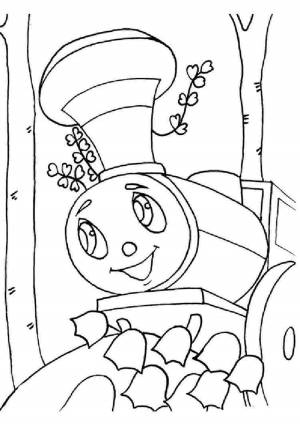 DataLife Engine > Версия для печати > Паровозик из ромашково раскраска