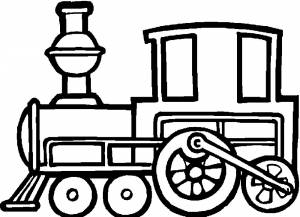 Большой паровозик с разными колесами и огромной трубой