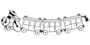 Раскраска Паровозик Из Ромашково
