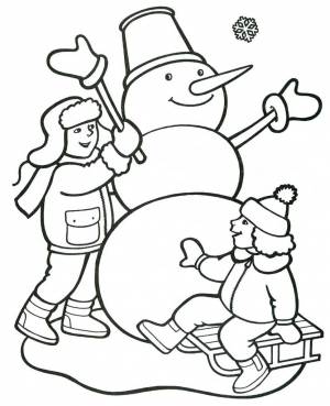 Раскраски Зима для детей 3-10 лет