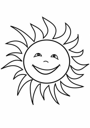 Раскраска Смеющееся солнышко