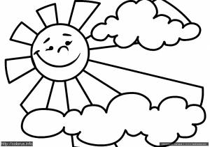 Раскраска Солнце