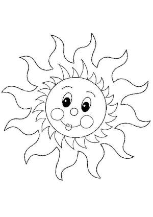 Раскраска Солнышко