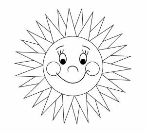 Раскраска солнышко без лучиков