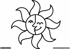 Раскраска Солнышко