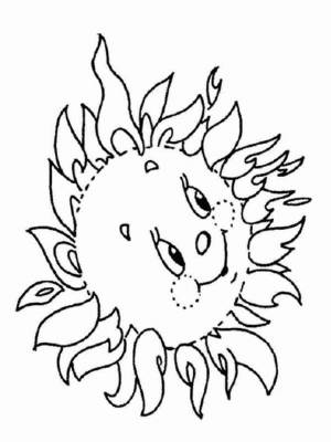 Раскраски Солнышко   в формате