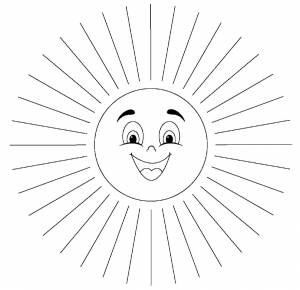Солнышко без лучиков раскраска