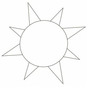 Бесплатная раскраска солнышко для самых маленьких!