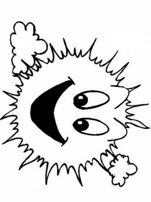 Раскраска Солнышко картинка на листе  для девочек