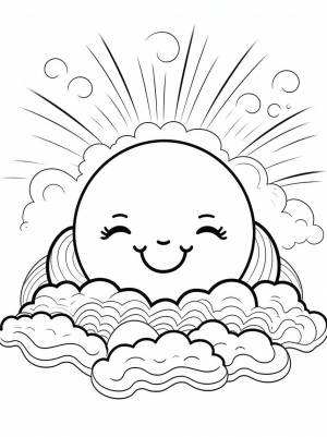 Раскраска солнышко для детей 3, 4, 5, 6, 7, 8 лет