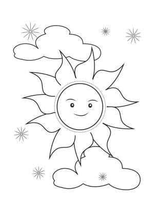 Раскраски Солнышко   в формате