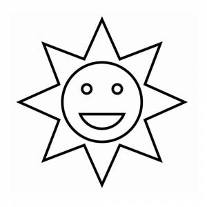 Раскраска Солнышко для малышей
